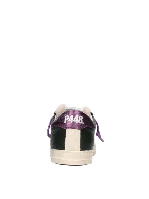 Sneakers in pelle, camoscio e cavallino. P448 | F22JOHN-W PLUMVERDE-BEIGE